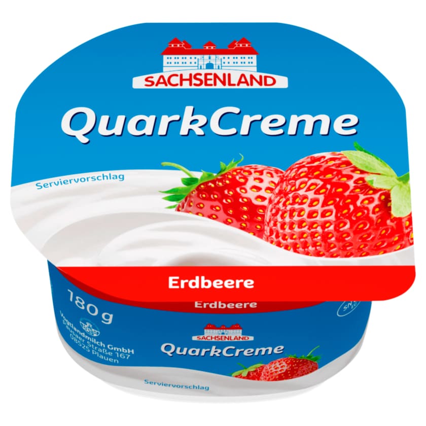 Sachsenland Quarkcreme Erdbeere 180g